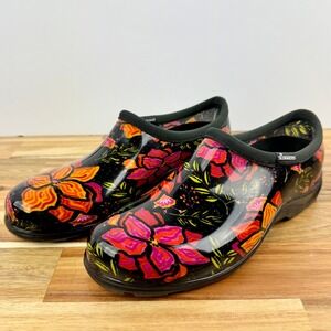 Sloggers Garden Shoes Waterproof Floral Clogs Slip On‎ Womens Size 9